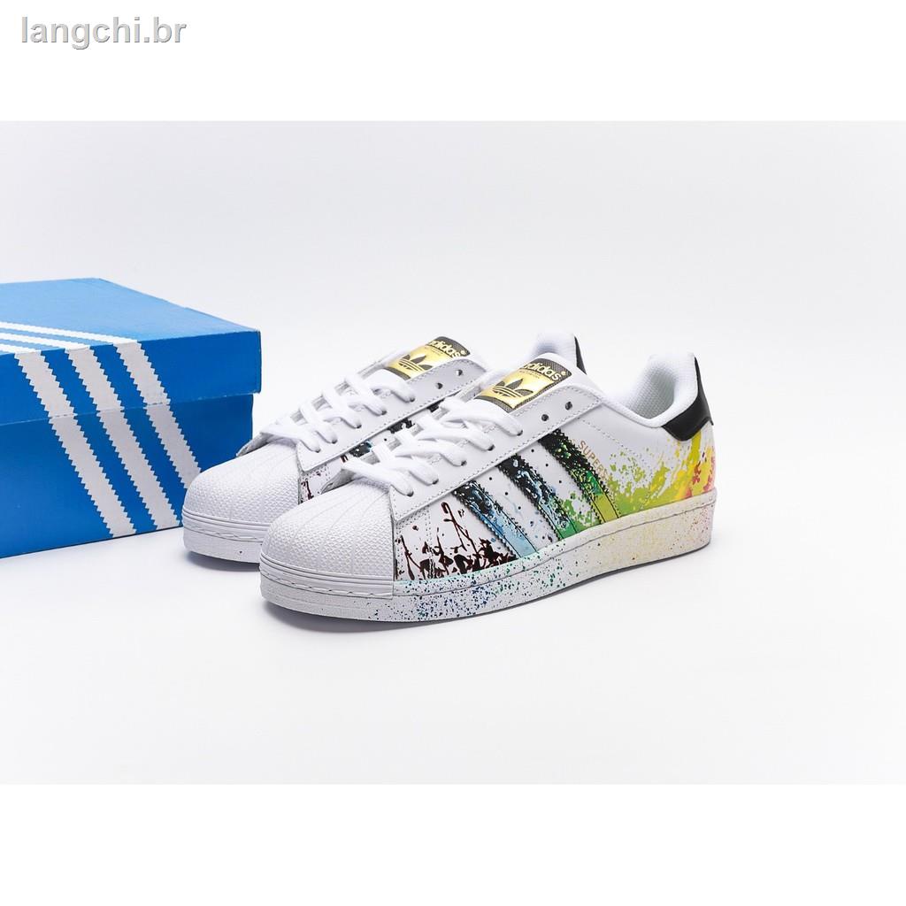 Tenis adidas superstar colors spray hot sale colorido pichado