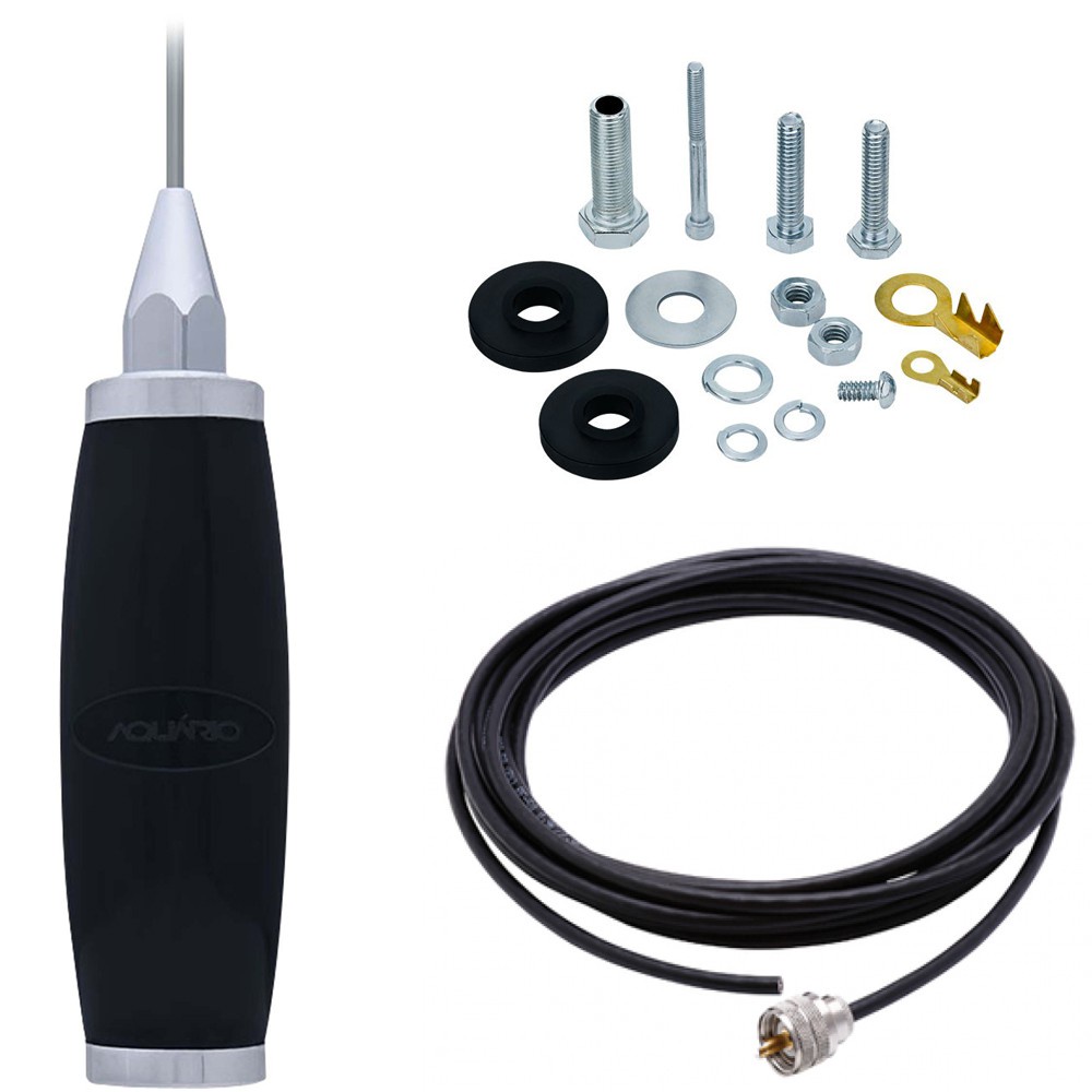 Antena Móvel Maria Mole 2,70 metros Px B-2003p Cabo Coaxial 5,5 metros Kit Parafusos Anti-furto R-30