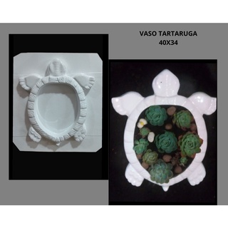 Molde/Forma para Artesanato de Gesso ou Cimento Modelo: Vaso Tartaruga 40x34