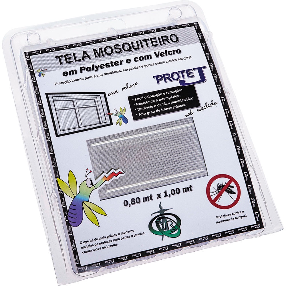 Tela Mosquiteiro para Janela 80x100cm Victória Réggia Protej Branca - Home & Living