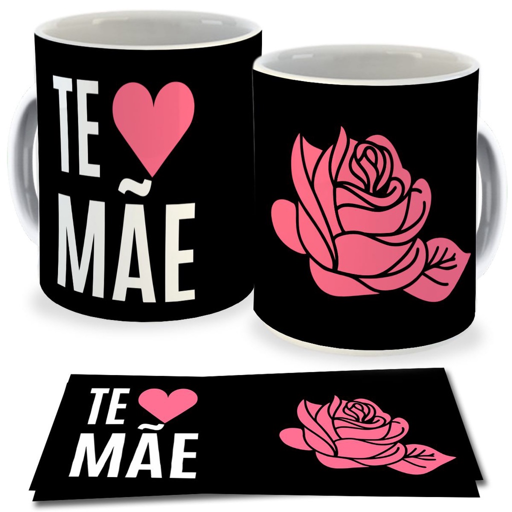 Caneca Dia das Maes - Kit Presente para Mães Aniversário de Porcelana com Nome e Frases Lembracinha 196