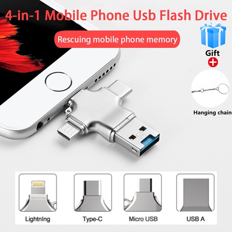 Pendrive otg 4 in1 usb3 0 1tb 512gb 256gb 128gb flash drive para iphone
