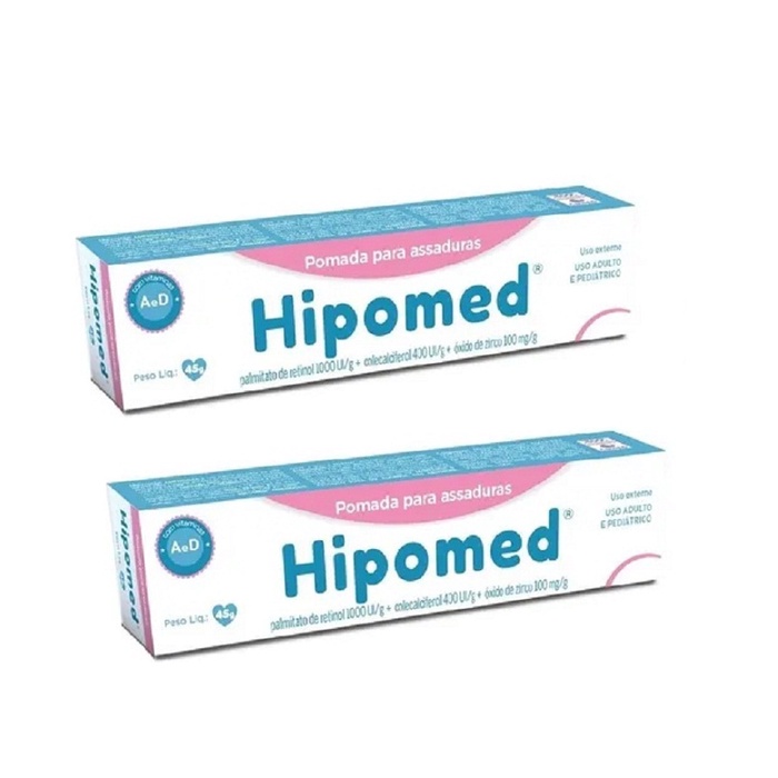 Kit 2 Unidades Hipomed Pomada Para Assaduras 45g