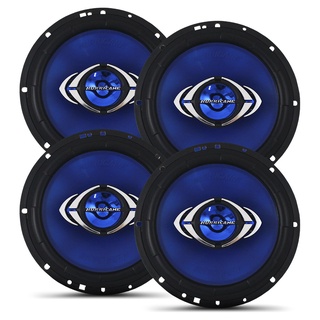 Kit 2 Pares Alto Falante 6 Polegadas 130w Rms CM6 Quadriaxial Hurricane Kit Fácil 260w Rms 520w Pico