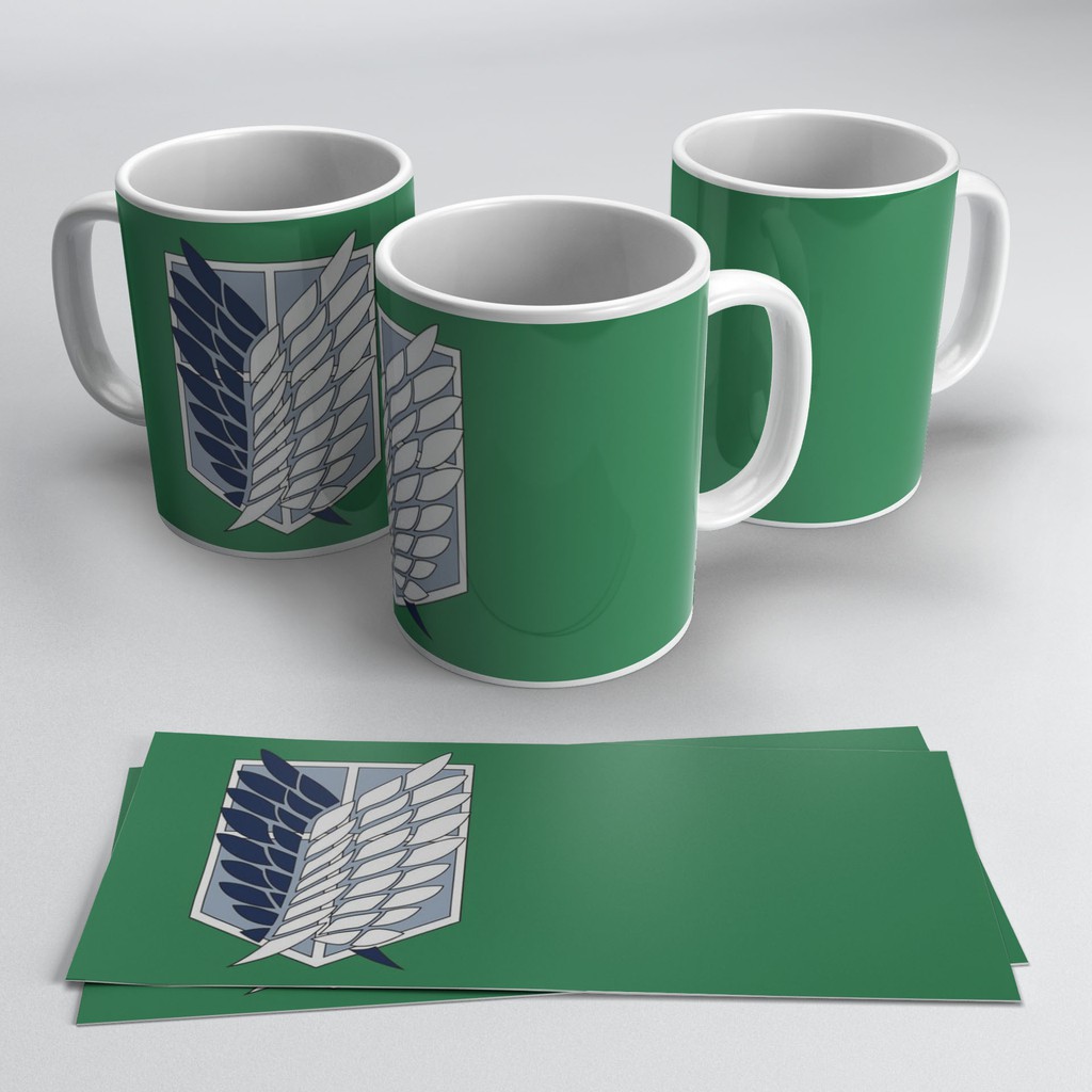 Caneca de Porcelana- Attack on Titan tropa de exploração