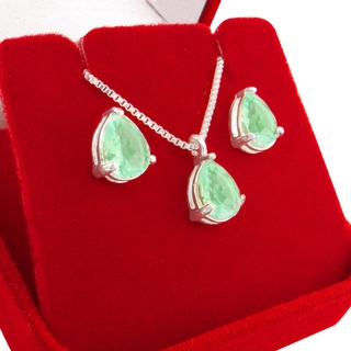 Conjunto De Prata 925 Cordão E Brincos Com Garantia De 1 Ano
