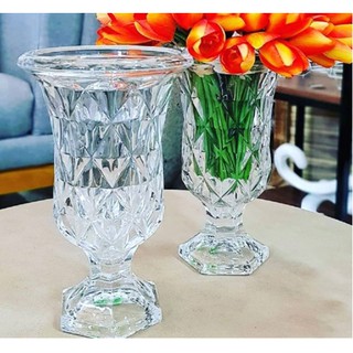 Vaso com Pé Diamond 15x23cm