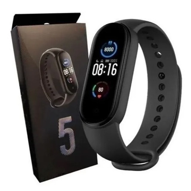 Smartwatch Relógio Inteligente Smartband M 5 Pressão Arterial e Batimentos Academia Corrida Esportes