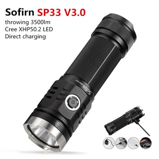 Sofirn SP33 V3.0 Potente Lanterna XHP50.2 LED 3500lm Tipo C USB Recarregável Tocha Ramping Para Acampar Caminhadas