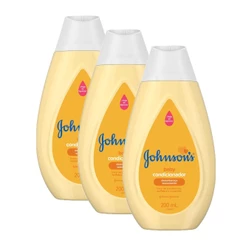 Kit com 3 Condicionadores Johnson's Baby Regular 200ml