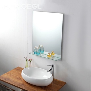 Espelho 50cm x 70cm + Prateleira e Kit Instalação Decoração Sala Banheiro Lavabo Casa Loja Quarto em Oferta na Shopee