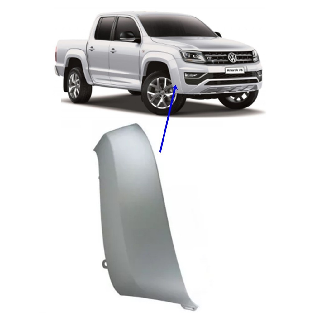 Acabamento Ponteira Dianteira Parachoque  Paralama Amarok Lado Direito  Primer em Oferta na Shopee