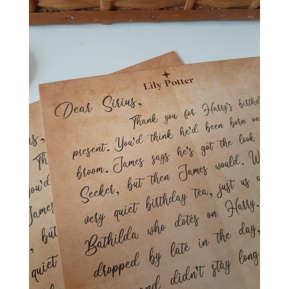 Card Cartão Decorativo Harry Potter (Lily para Sirius)