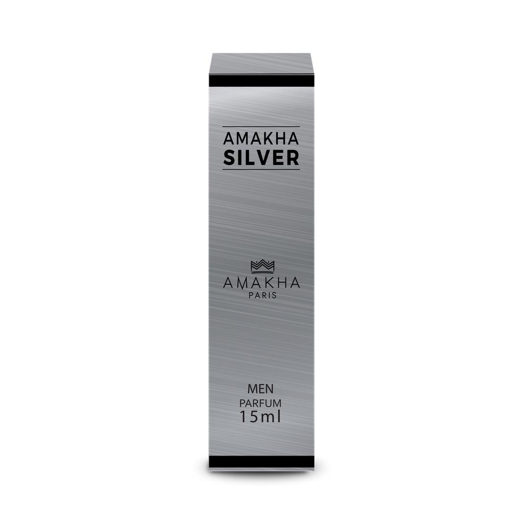 Kit 02 Perfumes Amakha Silver 15 Ml - Ideal Para Balada