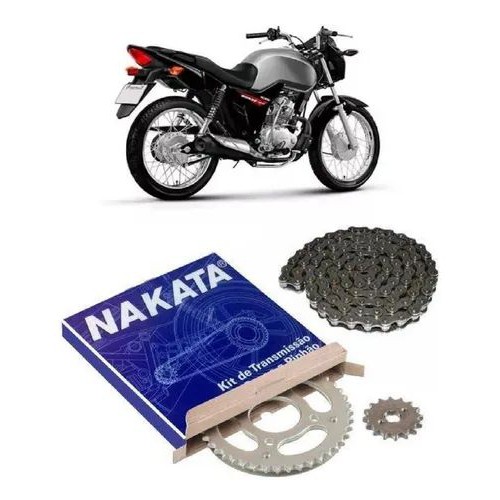 Kit Relação Transmissão Completo Titan Fan Mix 150 2011 Original Nakata Tm10120