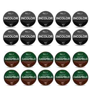 10 Pomada Modeladora Incolor + 10 Pomada Modeladora Matte Caramelo Ultra fixação 150g Dulux Cabelo e Barba