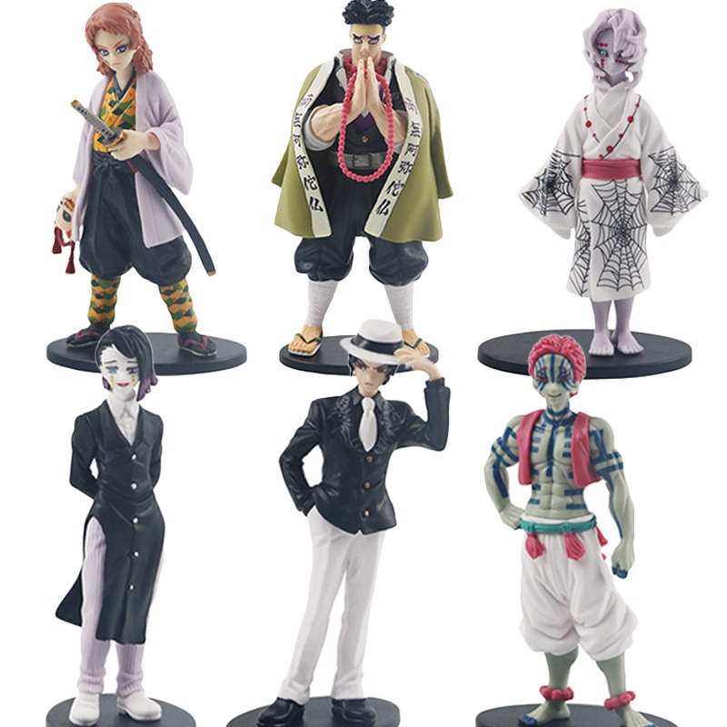 Anime Demon Slayer Himejima Kyoumei Figuras Kibeutsuji Muzan Akaza Enmu Kimetsu No Yaiba Bonecos