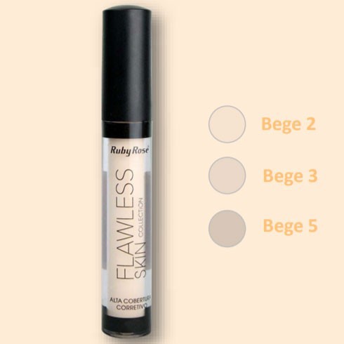 HB-8080-Bege Corretivo Líquido FLAWLESS COLLECTION Ruby Rose