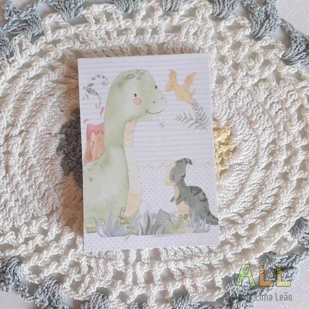 Kit 10 Bloquinhos Personalizado Dino Aquarela _ Lembrancinha Dinossauro ( Aniversário, Maternidade, Chá de Bebê, Chá de Casa Nova, Casamento, etc)