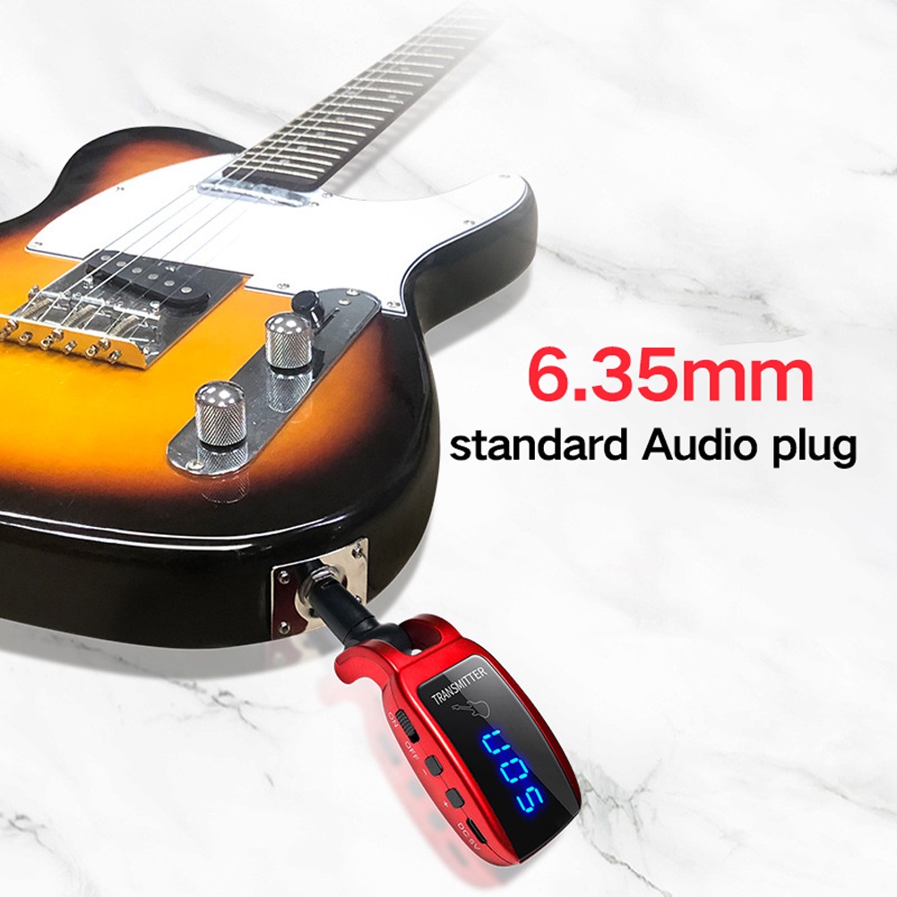 Sistema De Guitarra Sem Fio Conjunto De Transmissor Recarregável Baixo Pick Up Acessórios & amp ; Peças — imagem 2 de 2