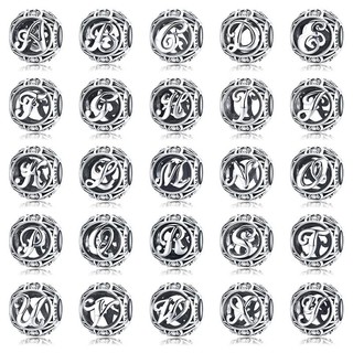Bamoer Autêntico Prata Esterlina 925 Letra Vintage A T Pulseiras Colar Acessórios SCC738