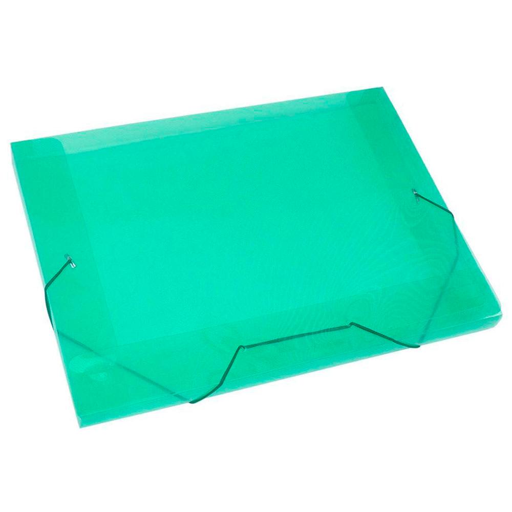 Pasta Plástica Escolar Verde Ofício Fina PP ACP 10un