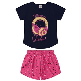 Conjunto Infantil Feminino Music Rovitex Azul