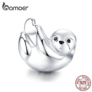 BAMOER 925 Silver Fashion Charm Lazy Sloth BSC109 em Oferta na Shopee