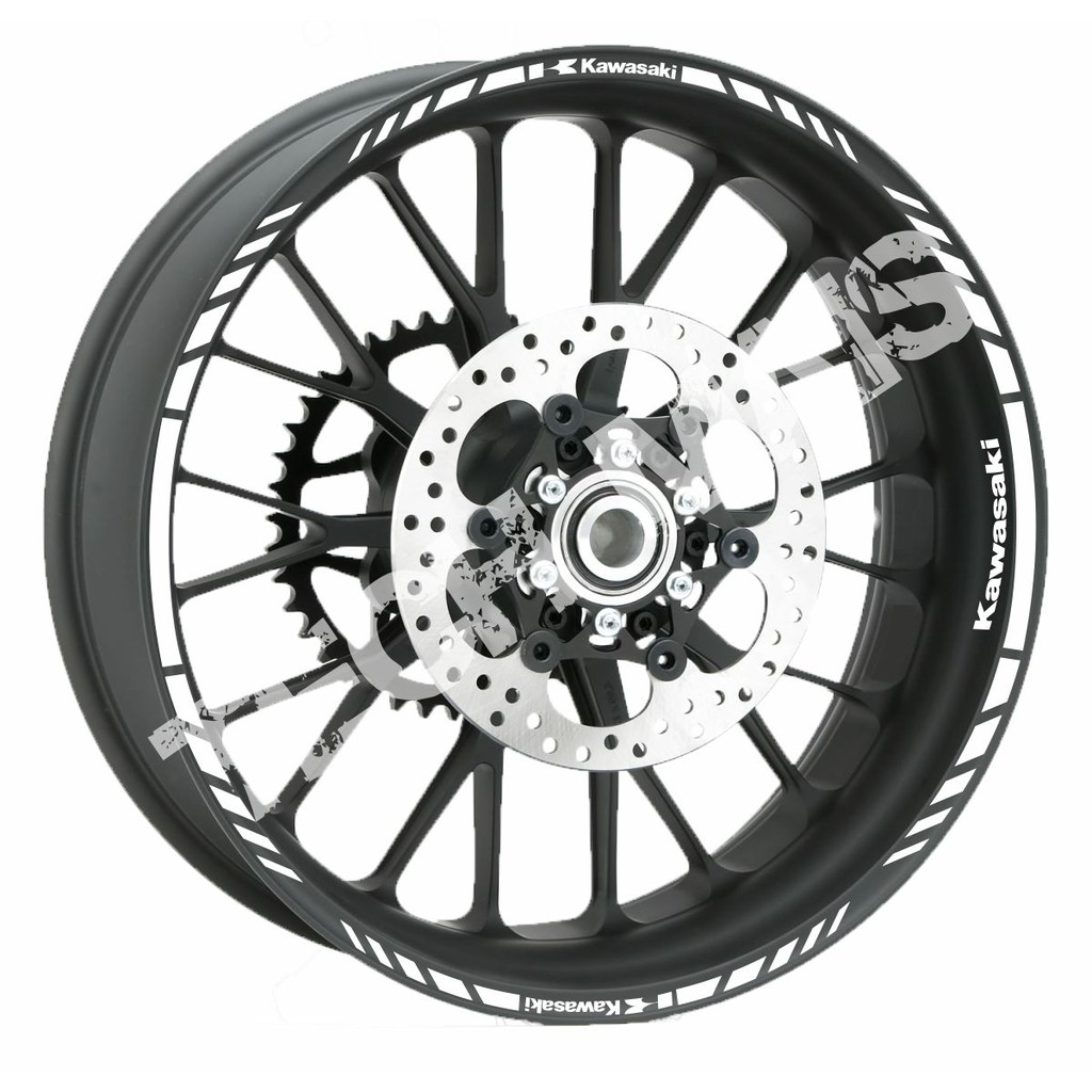 kit de Frisos Fita refletivo para roda de moto Adesivo KAWASAKI ER-6n, Z300, Adesivo z400, Adesivo z650, z1000, Adesivo ninja 250R ninja 300 Adesivo Ninja 650 Adesivo Z750 Adesivo z800 Adesivo z900 ZX-6R ZX-12R ZX -14R Vulcan Adesivo Versys