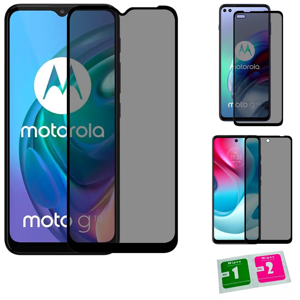 Pelicula Frontal de Ceramica Privativa com Borda Preta para Motorola Moto G10 G20 G30 G50 E7 Power E7 Plus E G10 Power