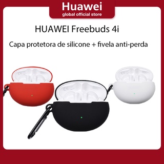 Capa de silicone para fone de ouvido Huawei Freebuds 4i Bluetooth + fivela anti-perda