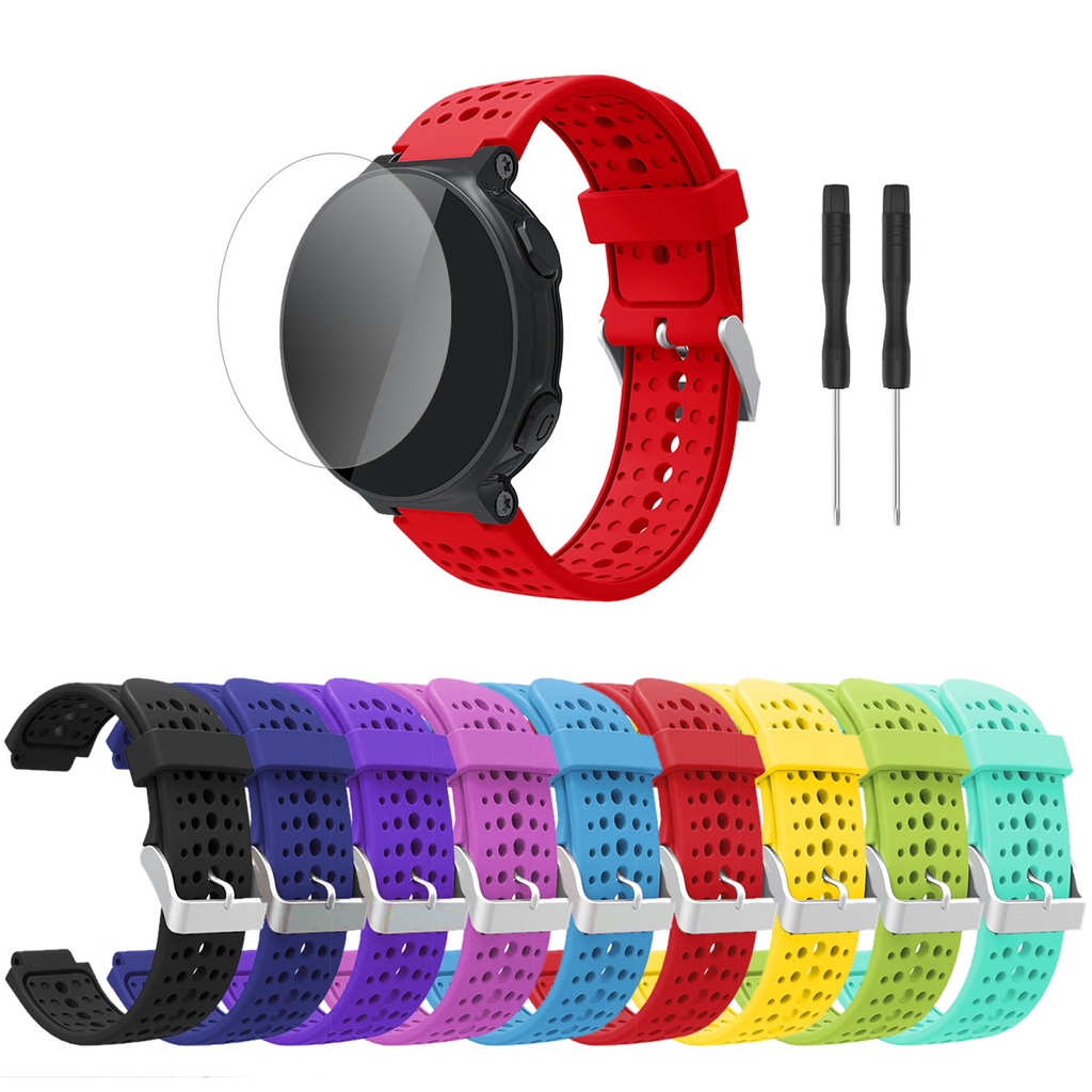 Kit 1x Pulseira + 1x Película p/ Garmin Forerunner 235, 735xt, 220, 230, 620, 630 - Top