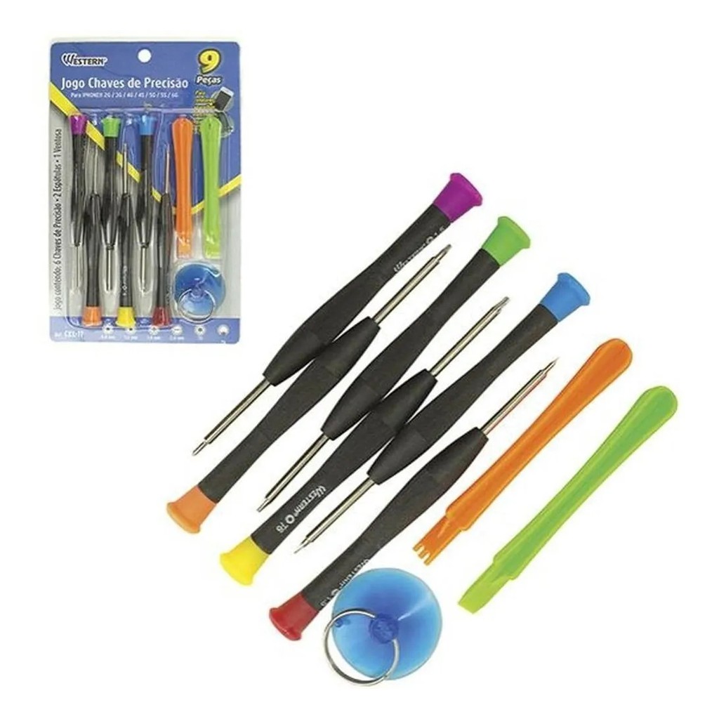 Super Kit bancada de Manutenção de Celular 04 itens: 01 Manta S-160 Antiestática + 04 Grampos 2 polegadas segura touch Lcd + 01 ventosa + Jogo de chaves Cell-17