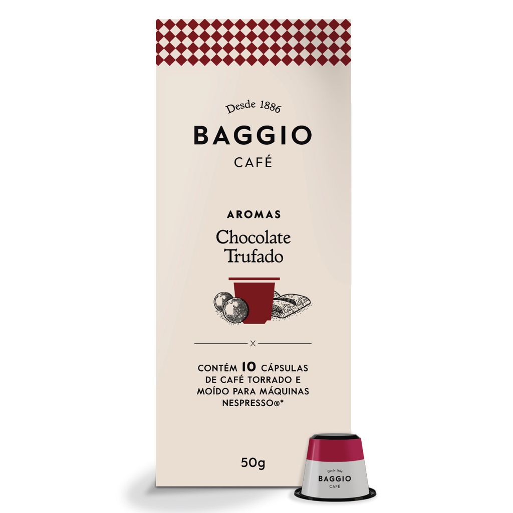 Cápsula Café Gourmet Baggio Chocolate Trufado Para Nespresso