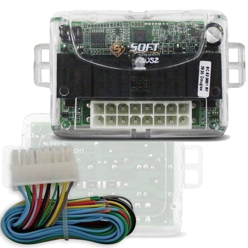 Módulo de Vidro Elétrico Anti esmagamento Universal Soft AW52 Digital Substitui o AW32 2 Portas - Spare Parts and Accessories for Vehicles