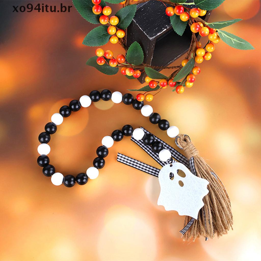 Xoitu Ornamentos De Madeira De Halloween Abobora Fantasma Fantasma Pingente Colorido Shopee Brasil