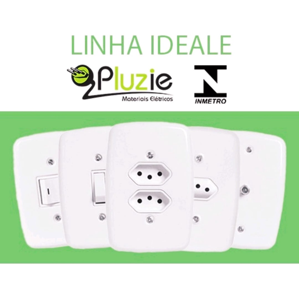 Interruptor e Tomada linha Ideale Pluzie 10A e 20A 4x2