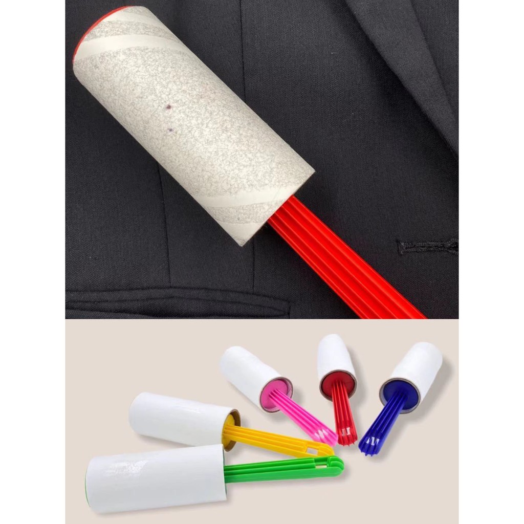 Rolo Adesivo /Papa Bolinhas Tira Pó Fiapos De Roupa Sofá 20 Folhas 1 Rolo