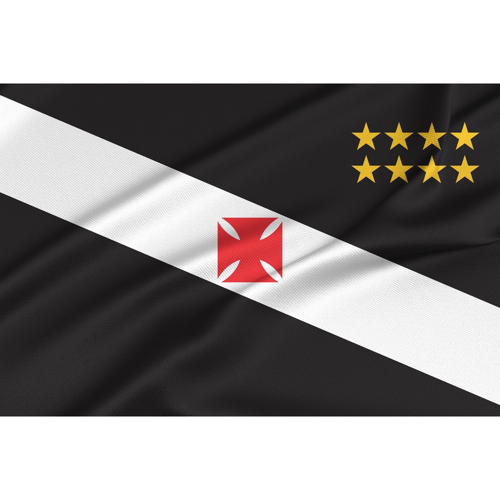 Bandeira Vasco da Gama 145x85 Cm Preta Oxford Poliéster