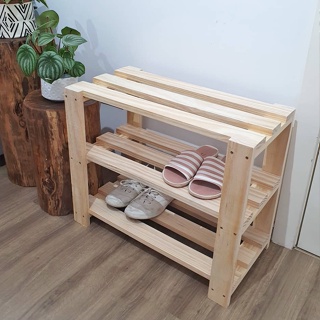 Sapateira em Madeira Pinus Organizador Calçados 3 Prateleiras Estante Decorativa Calçados em Oferta na Shopee