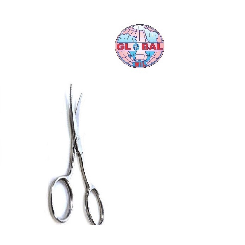 01 TESOURA GLOBAL CURVA 3,5' INOX REF 003 em Oferta na Shopee