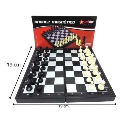 Jogo De Xadrez Magnético Portátil Caixa Dobrável Imã Xadrez