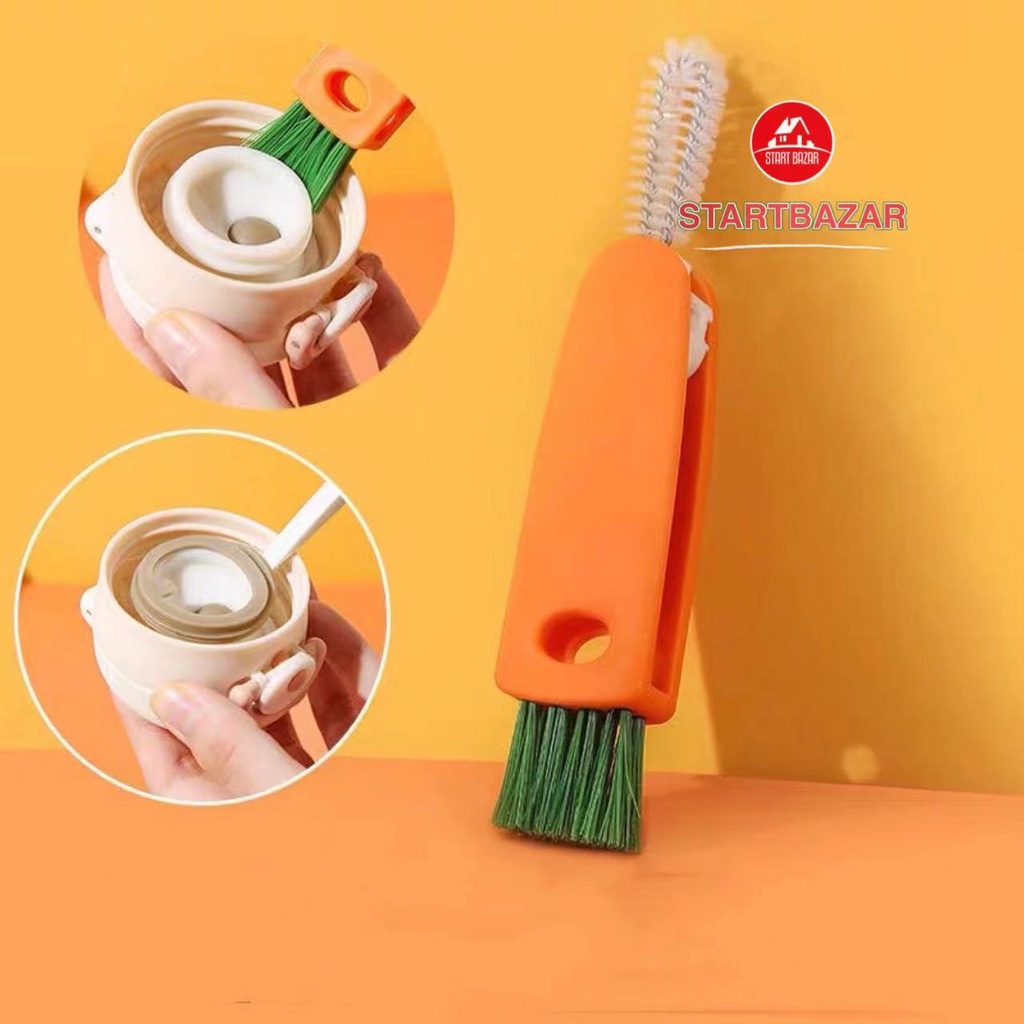 3 Em 1 Escovas P/ Lavar Mamadeira Bico Garrafa Bebe e copos de Nylon/Portátil Dobrável Garrafa Bebê Bico Cleaner