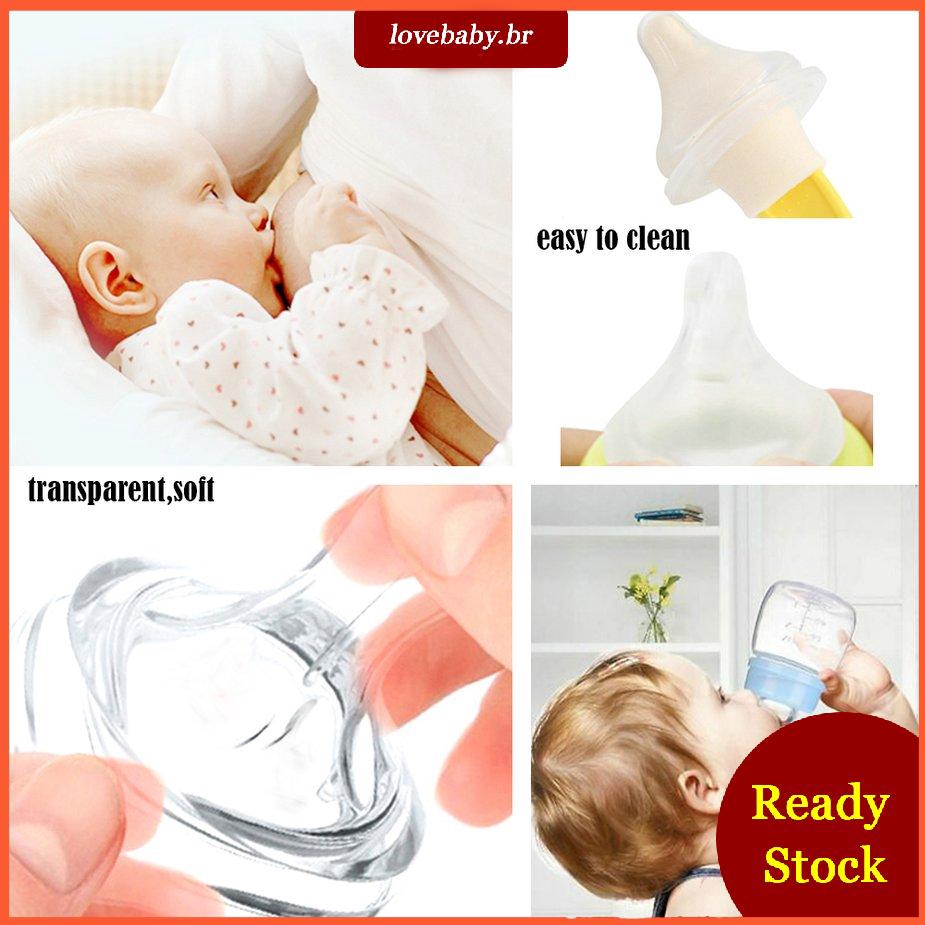 Transparent Baby Breast Feeding Nipple Silicone Wide Caliber for Milk