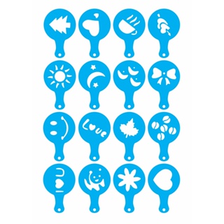 Kit Stencil Barista 16 Moldes Para Decorar Café Bolo Sobreme em Oferta na Shopee