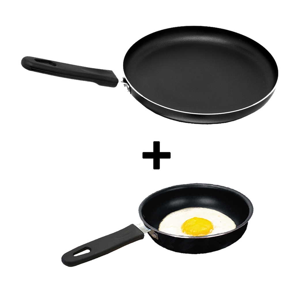 Frigideira Panquequeira Antiaderente + Frigideira Frita Ovo Antiaderente