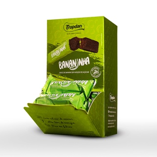 Doce de Banana Tropdan Bananinha sem Açucar Display com 30 unidades de 25g
