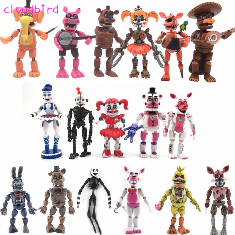 Changzhide Action Figure Fnaf Bonnie Foxy Das Cinco Noites No Freddy Fazbear Urso Modelo De Brinquedo Lembrança Para Os