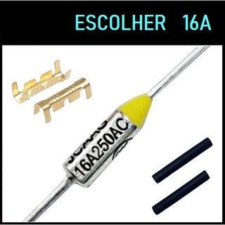 1 Fusível Térmico 16A 250V + Conectores 72c 98c 113c 117c 121c 133c 142c 157c 172c 184c 192c 216c 229c 240c 250c 260c Graus