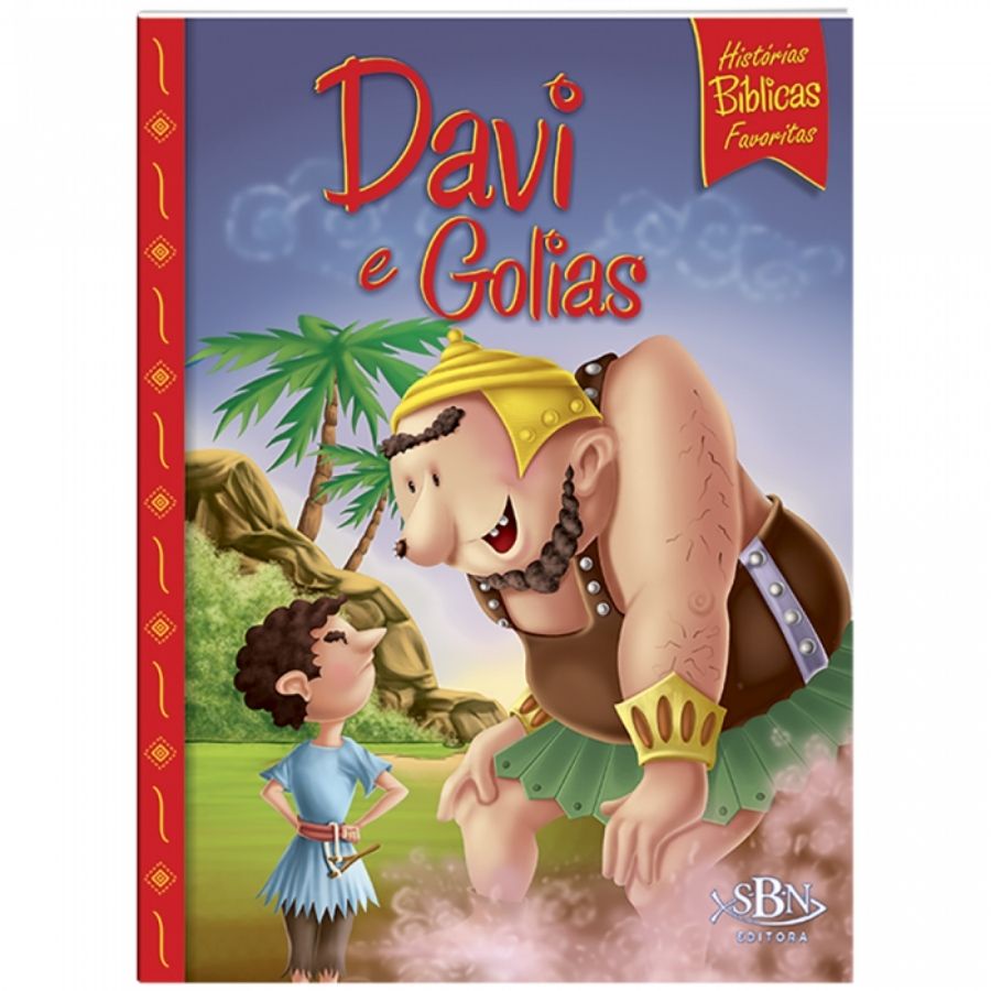 Livro Histórias Bíblicas Favoritas: Davi e Golias | Ilustrada Infantil | SBN Crianças Infantil